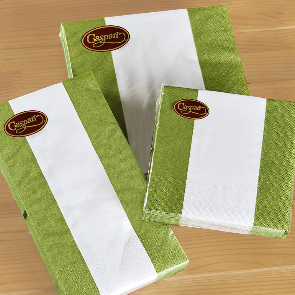 Caspari Paper Napkins & Guest Towels - Bandol Stripe - Image 4
