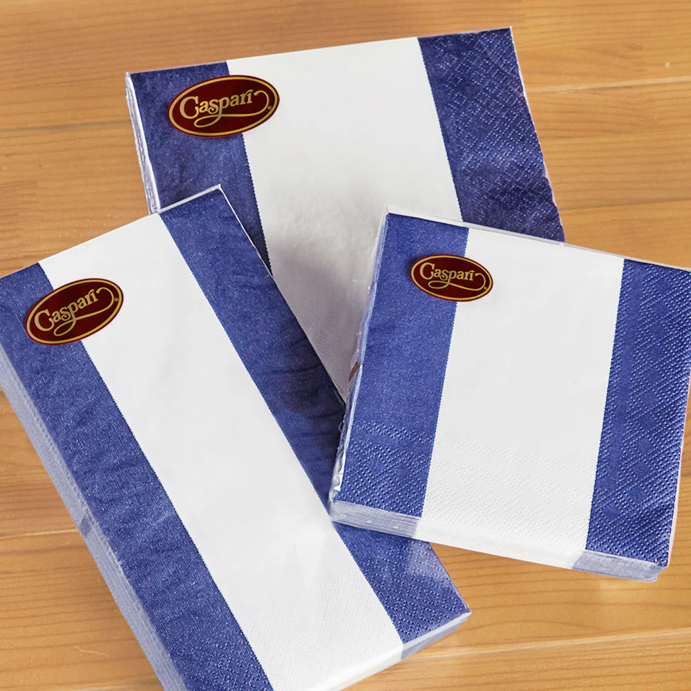 Caspari Paper Napkins & Guest Towels - Bandol Stripe - Image 5