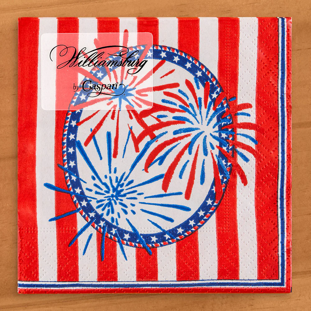 Caspari Paper Napkins, Stars, Stripes and Sparks - Image 2