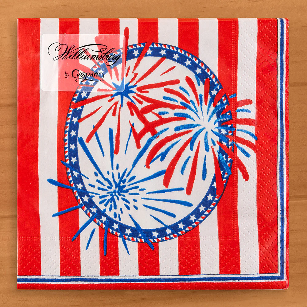 Caspari Paper Napkins, Stars, Stripes and Sparks - Image 3