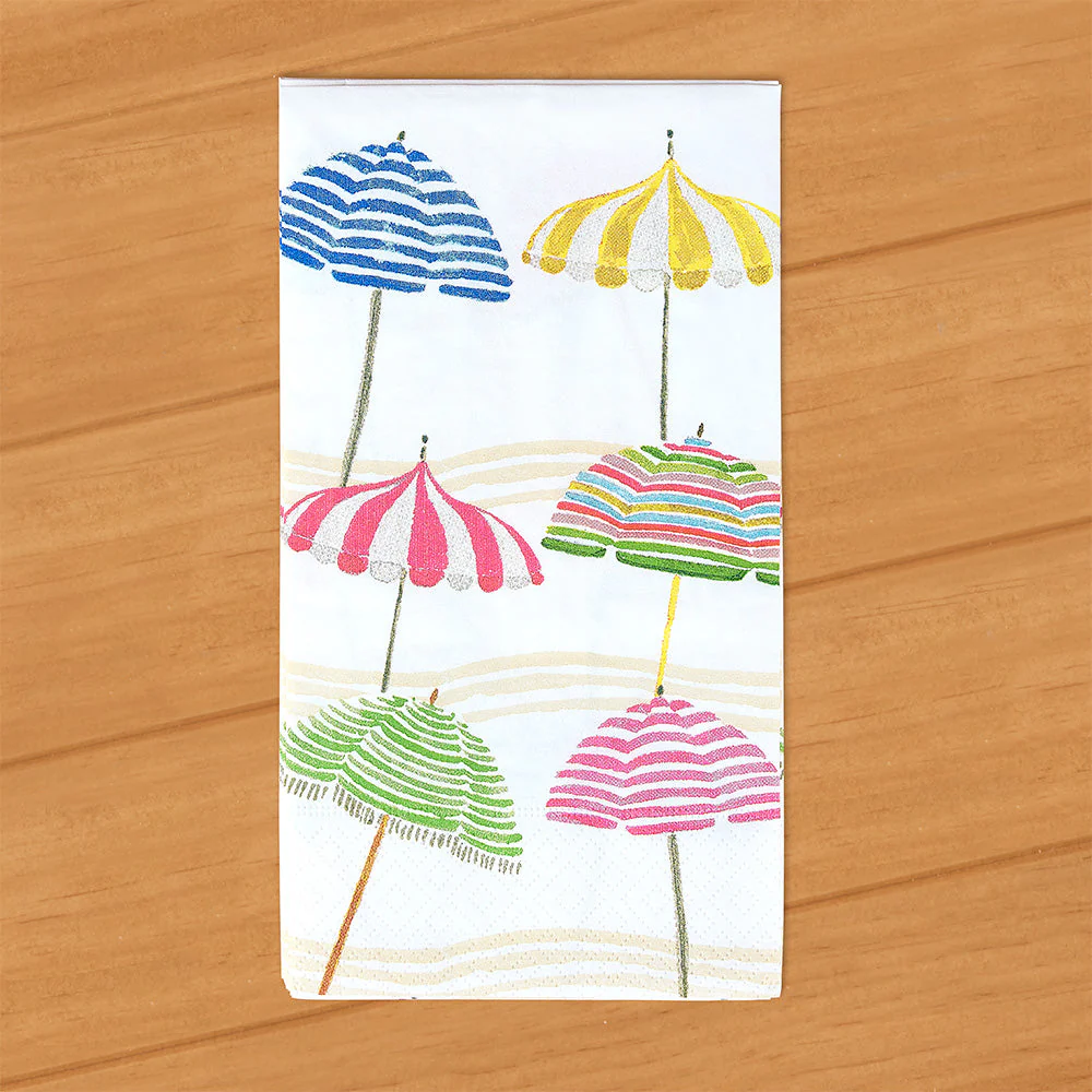 Caspari Paper Napkins, Summer Beach Umbrellas - Image 4