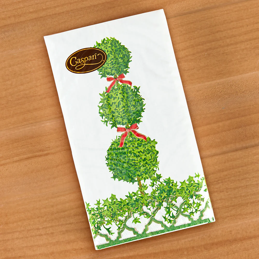 Caspari Paper Napkins, Topiaries - Image 3