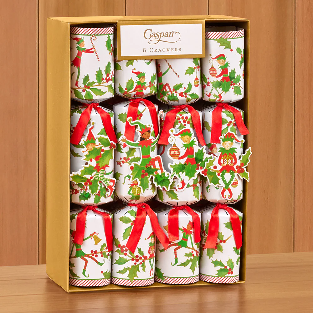 Caspari Party Crackers – Jingle Elves - Image 2