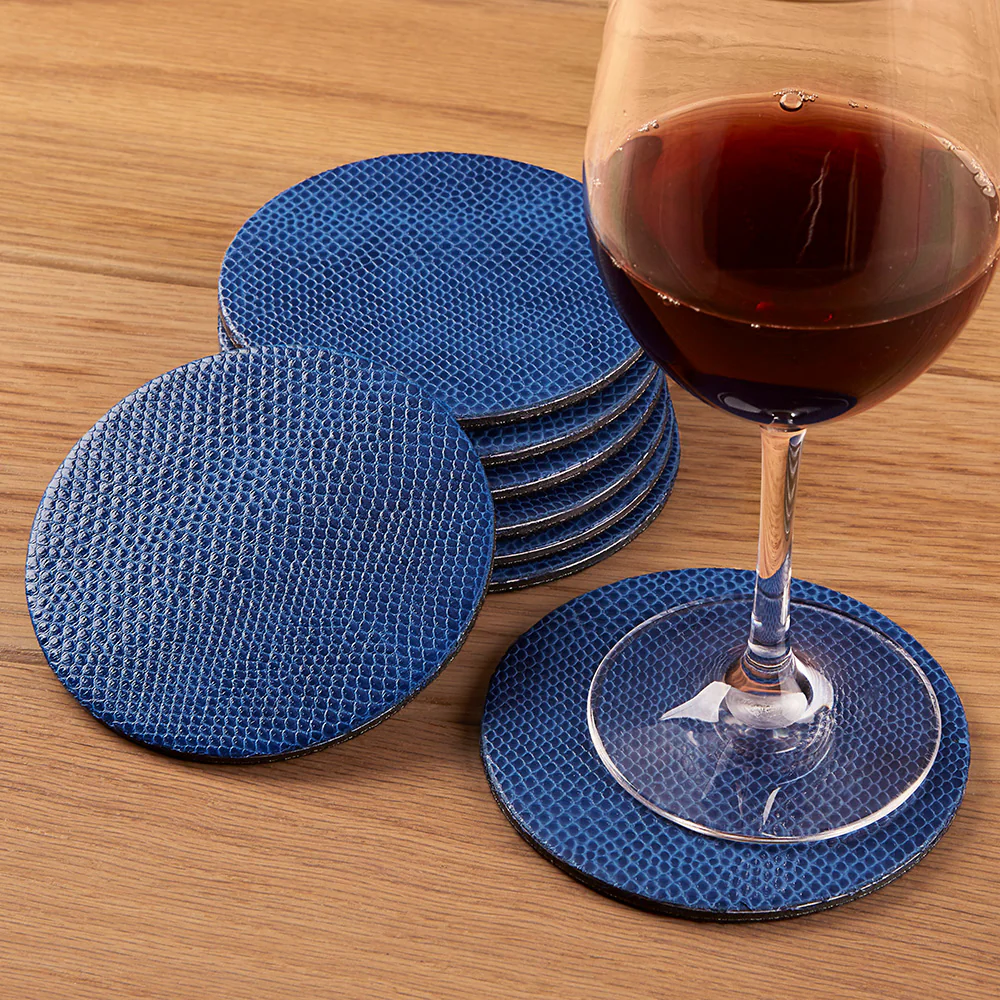 Caspari Snakeskin Felt Back Coasters - Image 3
