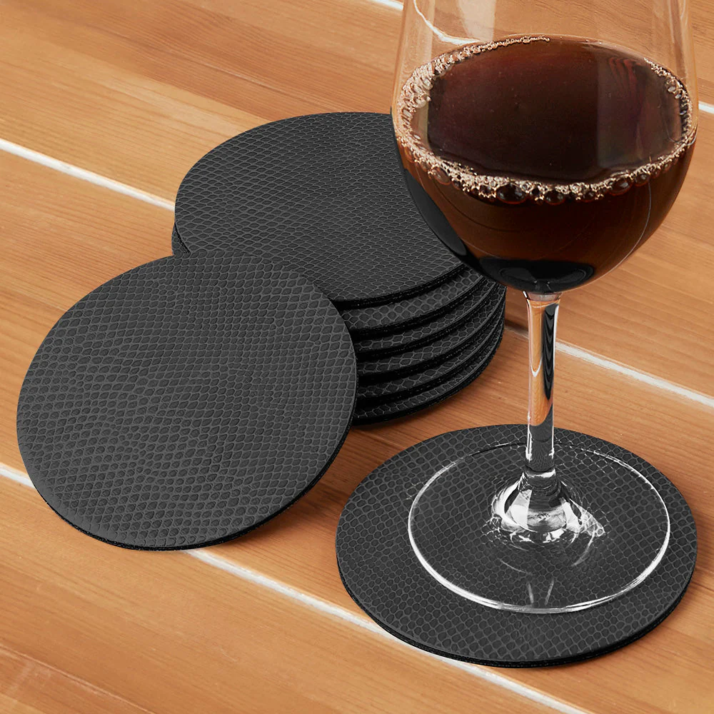 Caspari Snakeskin Felt Back Coasters - Image 5