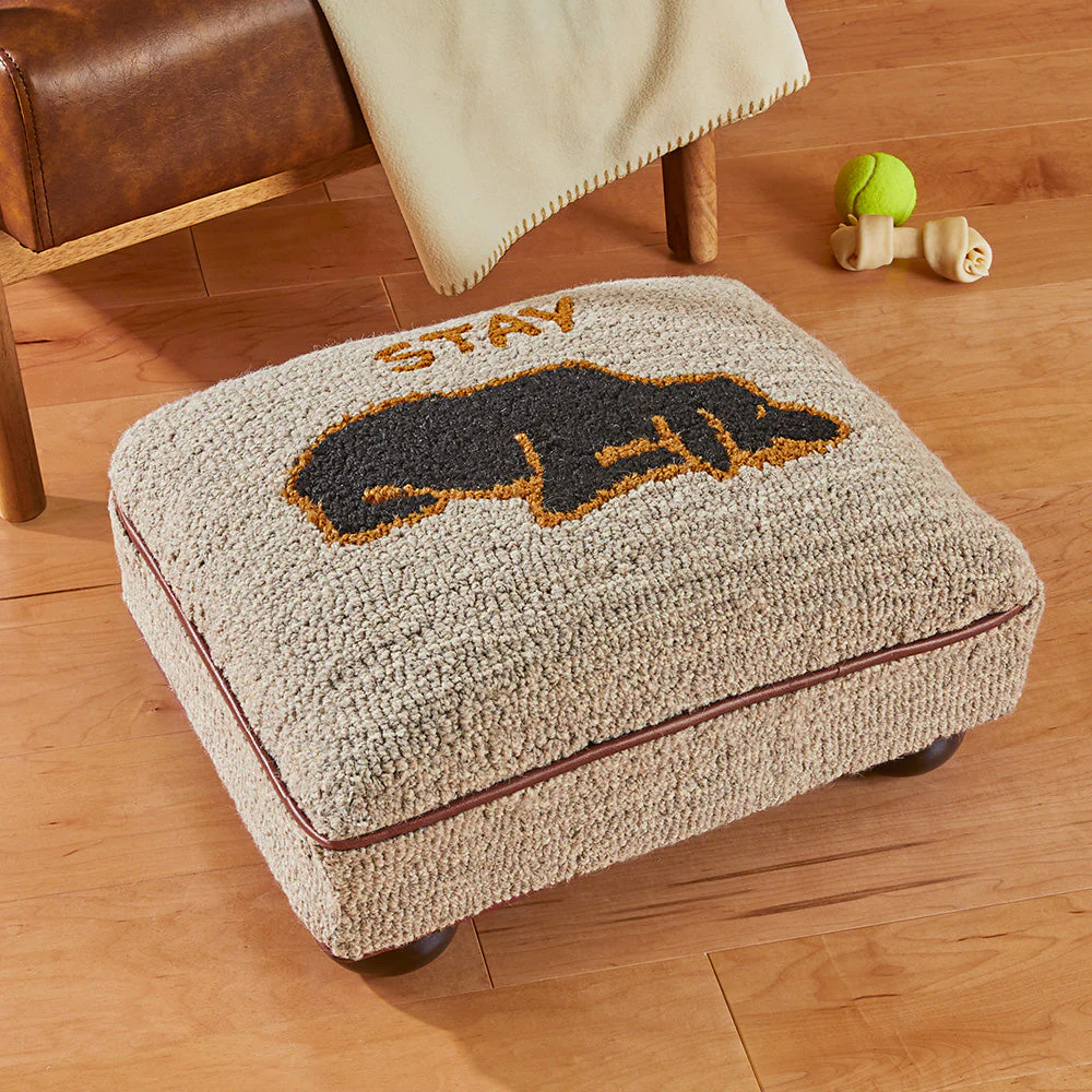 Chandler 4 Corners 14" x 18" Hooked Top Footstool, Stay