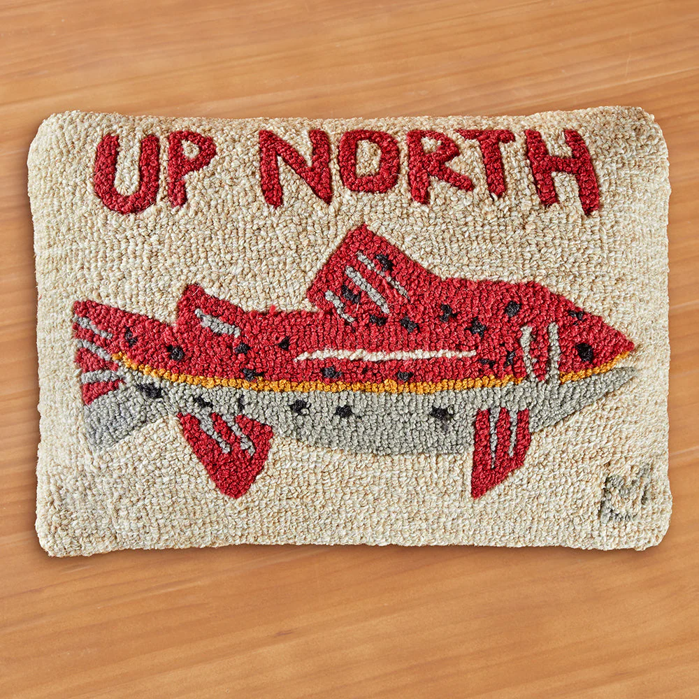 Chandler 4 Corners 20" x 14" Hooked Pillow, Up North