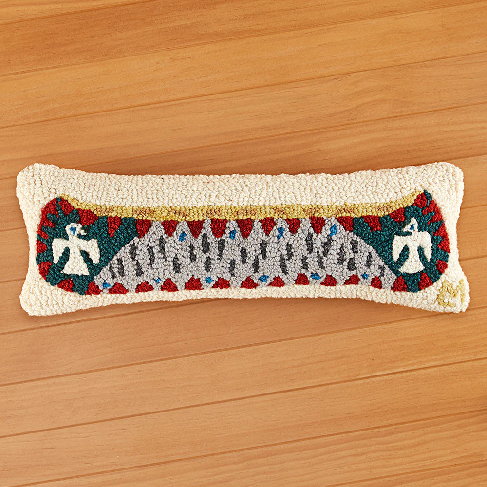 Chandler 4 Corners 24" x 8" Hooked Pillow, Eagle Longboat - Image 2