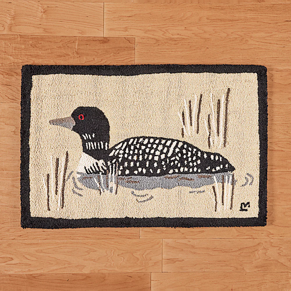 Chandler 4 Corners 2' x 3' Hooked Rug, Loon - Image 2