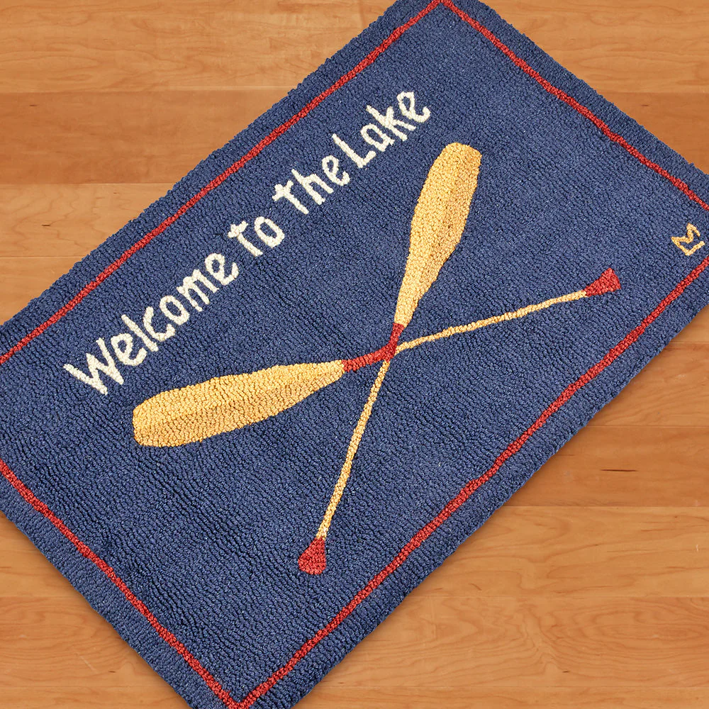 Chandler 4 Corners 2' x 3' Hooked Rug, Welcome Paddles - Image 2