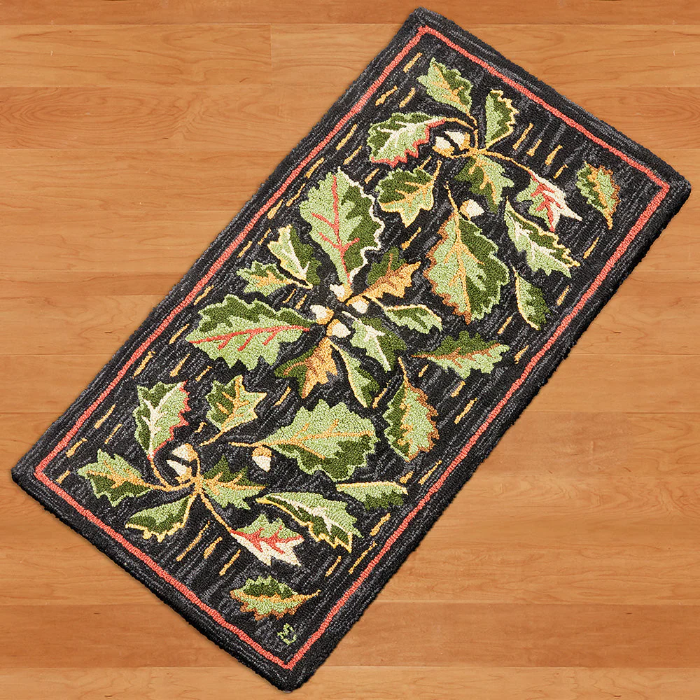 Chandler 4 Corners 2' x 4' Hooked Rug, Acorns & Leaves