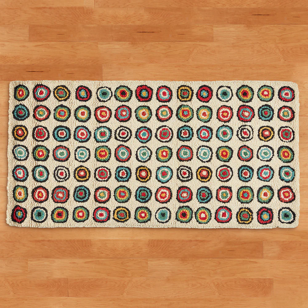 Chandler 4 Corners 2' x 4' Hooked Rug, Blue Eyes - Image 2