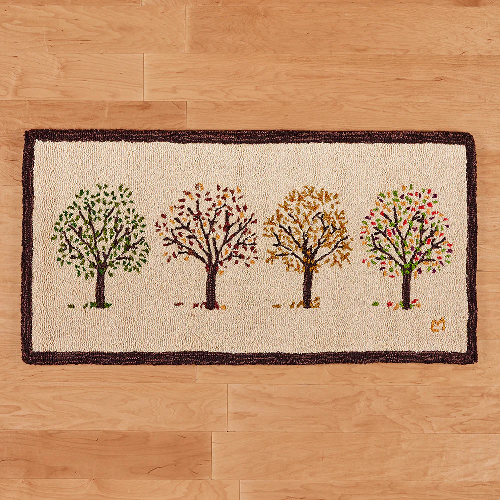 Chandler 4 Corners 2' x 4' Hooked Rug, Four Seasons - Image 2