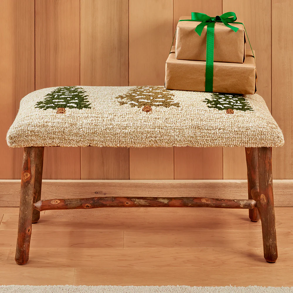Chandler 4 Corners 32" Hickory Bench, Frosted Trees - Image 2