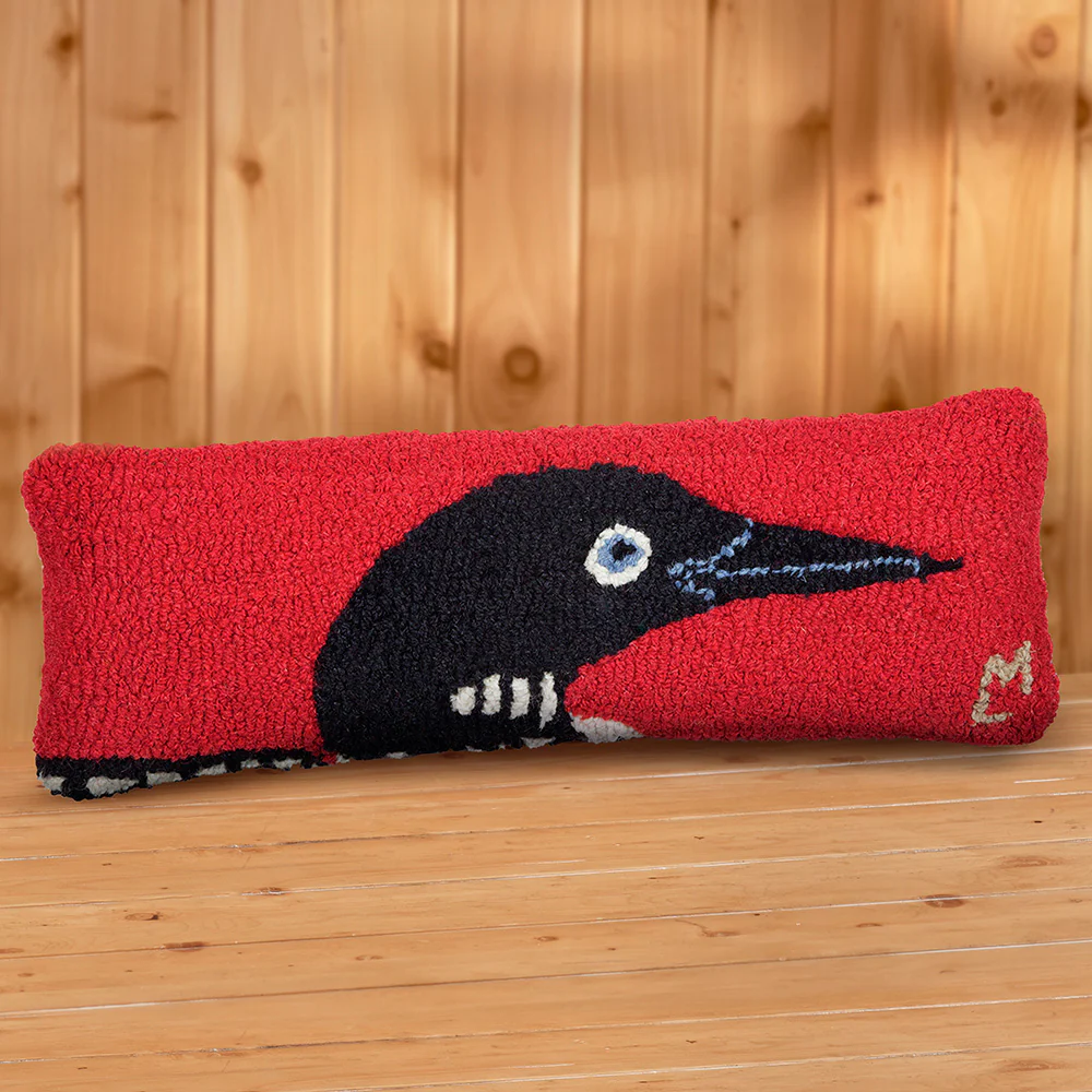 Chandler 4 Corners 8" x 24" Hooked Pillow, Loon - Image 2