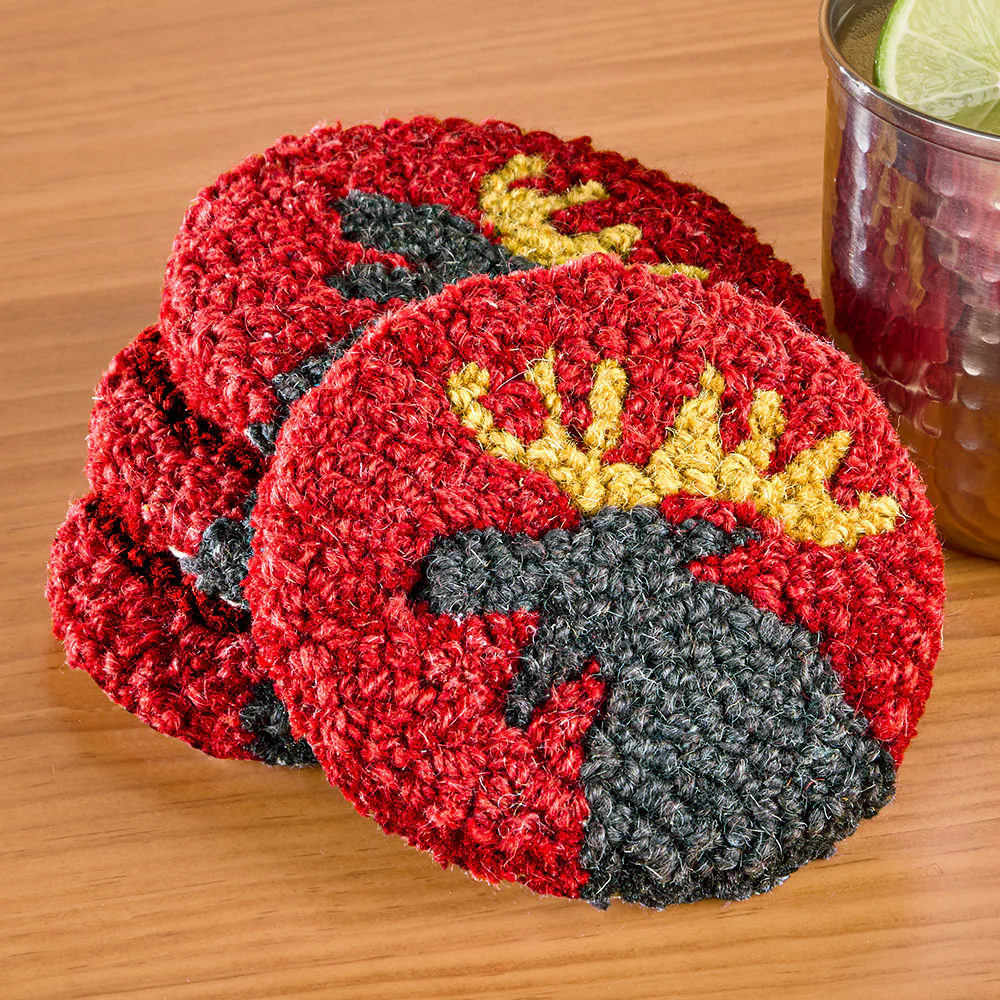 Chandler 4 Corners Hooked Wool Coaster Set, Mighty Moose
