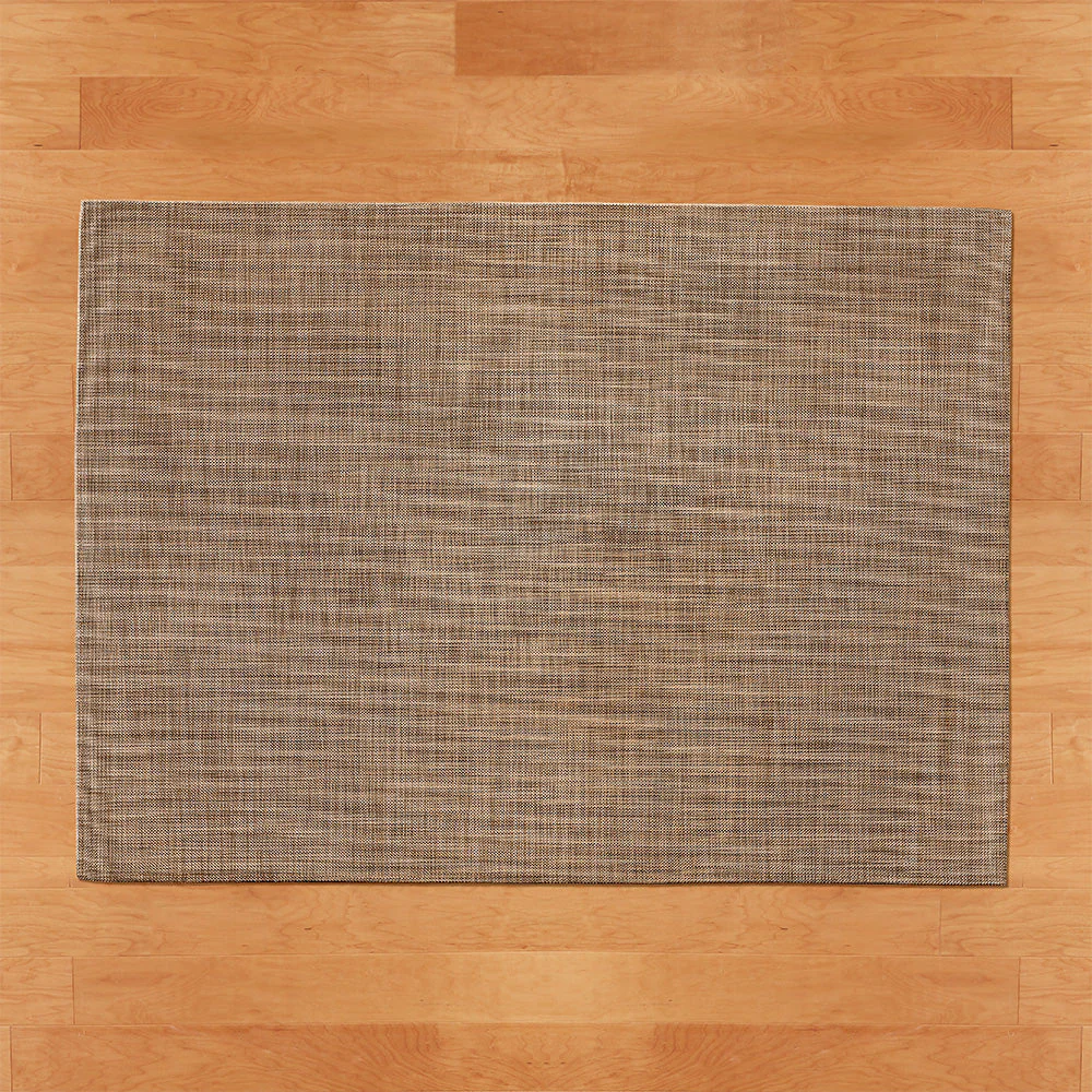 Chilewich 3' x 4' Mini Basketweave Rug Floor Mat, Dark Walnut - Image 2
