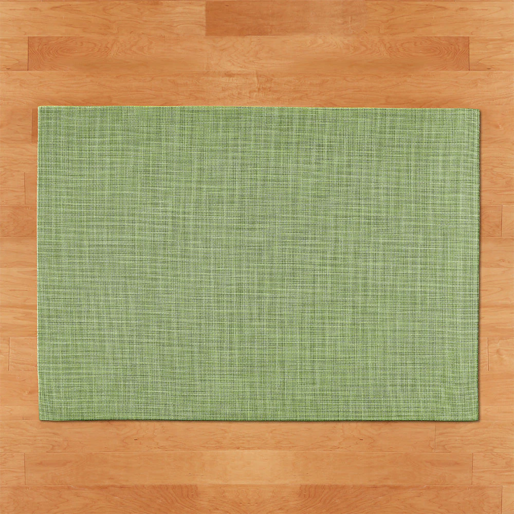 Chilewich 3' x 4' Mini Basketweave Rug Floor Mat, Ivy - Image 2