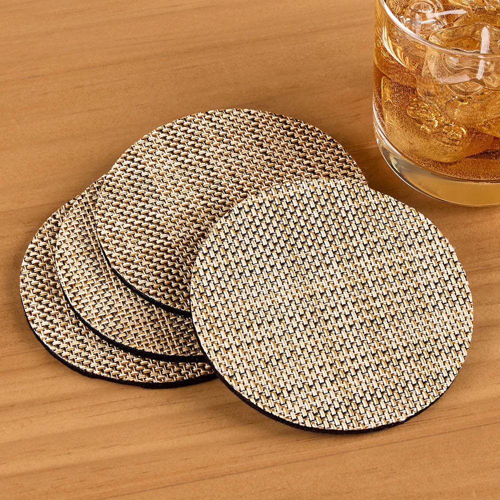 Chilewich Mini Basketweave Coasters, Set of 4 - Image 2