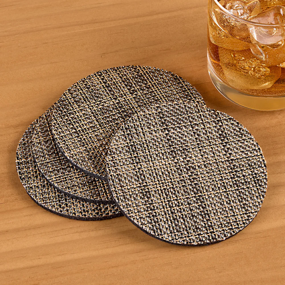 Chilewich Mini Basketweave Coasters, Set of 4 - Image 3