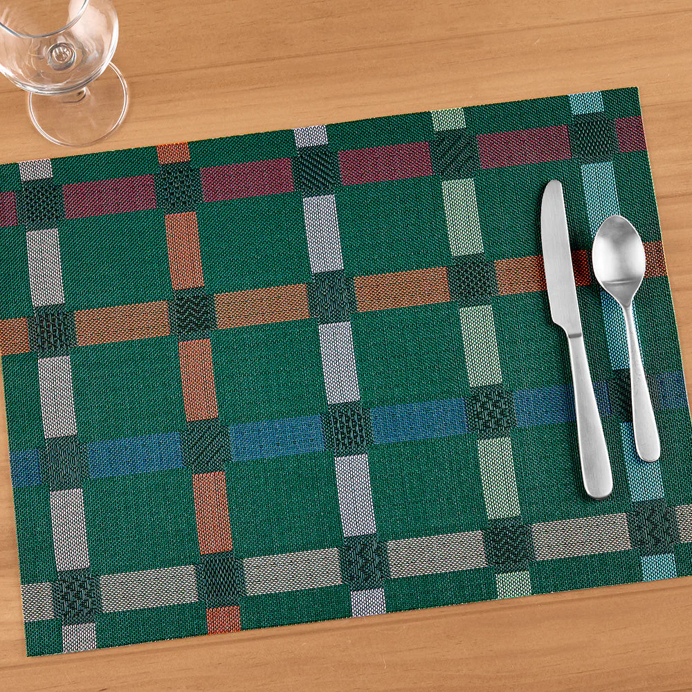 Chilewich Sampler Reversible Rectangle Placemat, Fir - Image 2