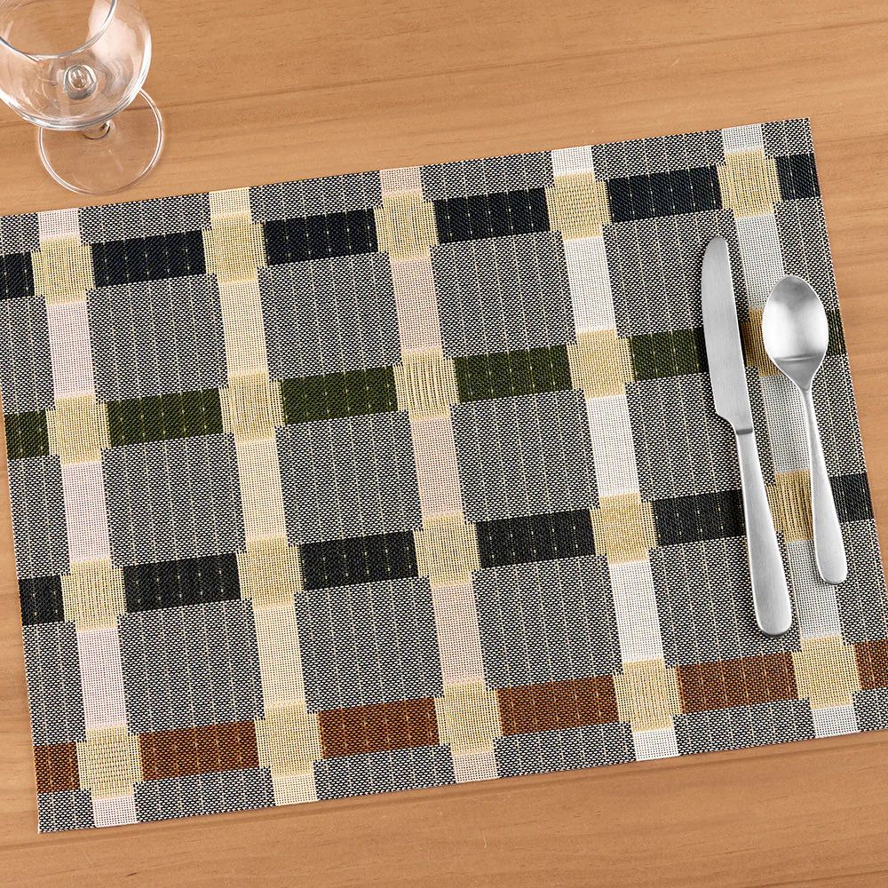 Chilewich Sampler Reversible Rectangle Placemat, Wheat - Image 2