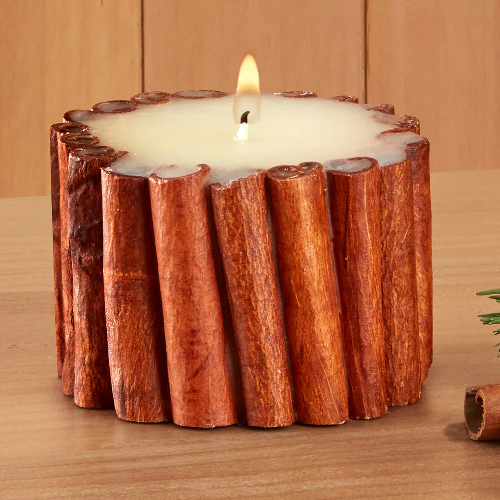 Cinnamon Stick-Scented Pillar Candles - Image 2