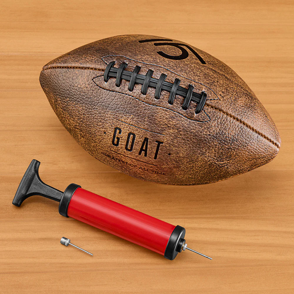Cole Wheeler Antiqued "GOAT" Football - Image 2