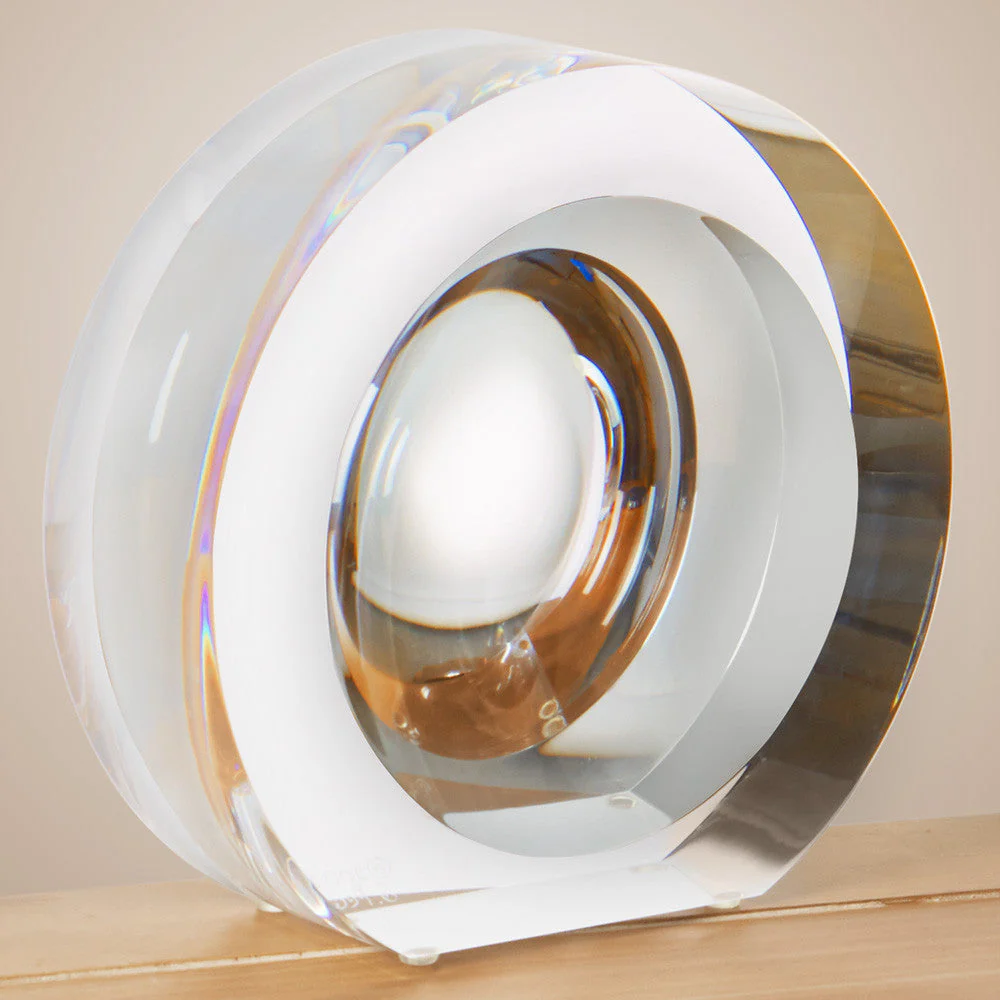 Contemporary Round Lucite Décor - Image 2