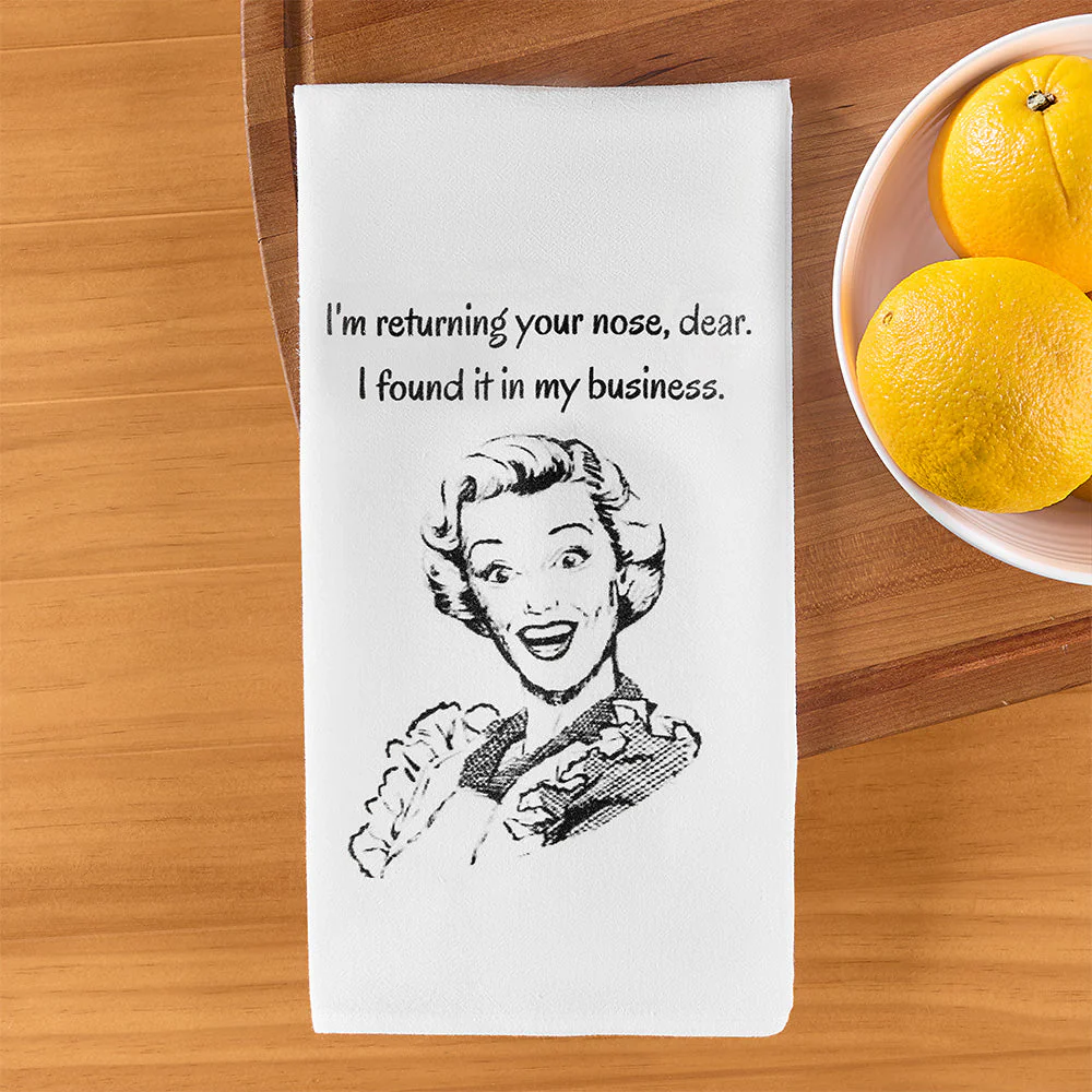 Cora & Pate Flour Sack Tea Towel, In My Business
