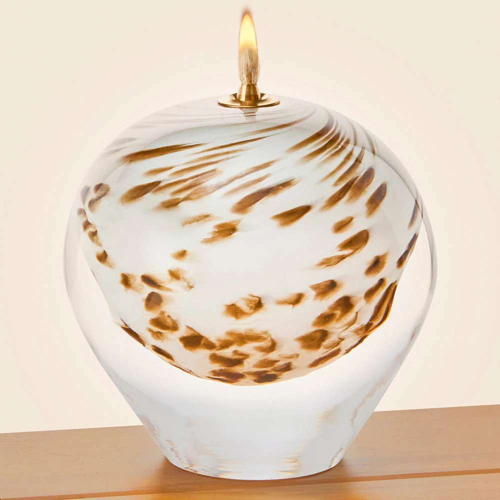 Daphne Speckled Glass Oil Lamp