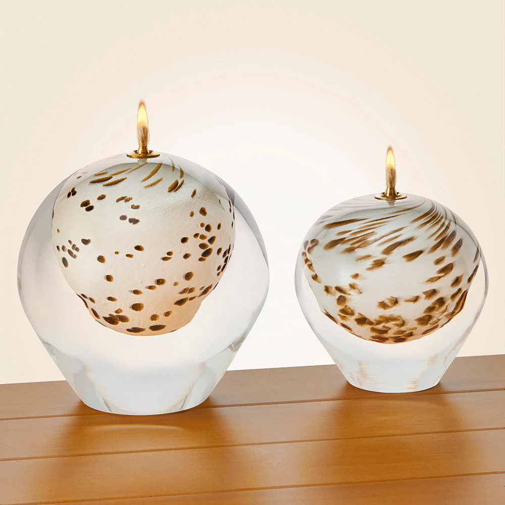 Daphne Speckled Glass Oil Lamp - Image 2