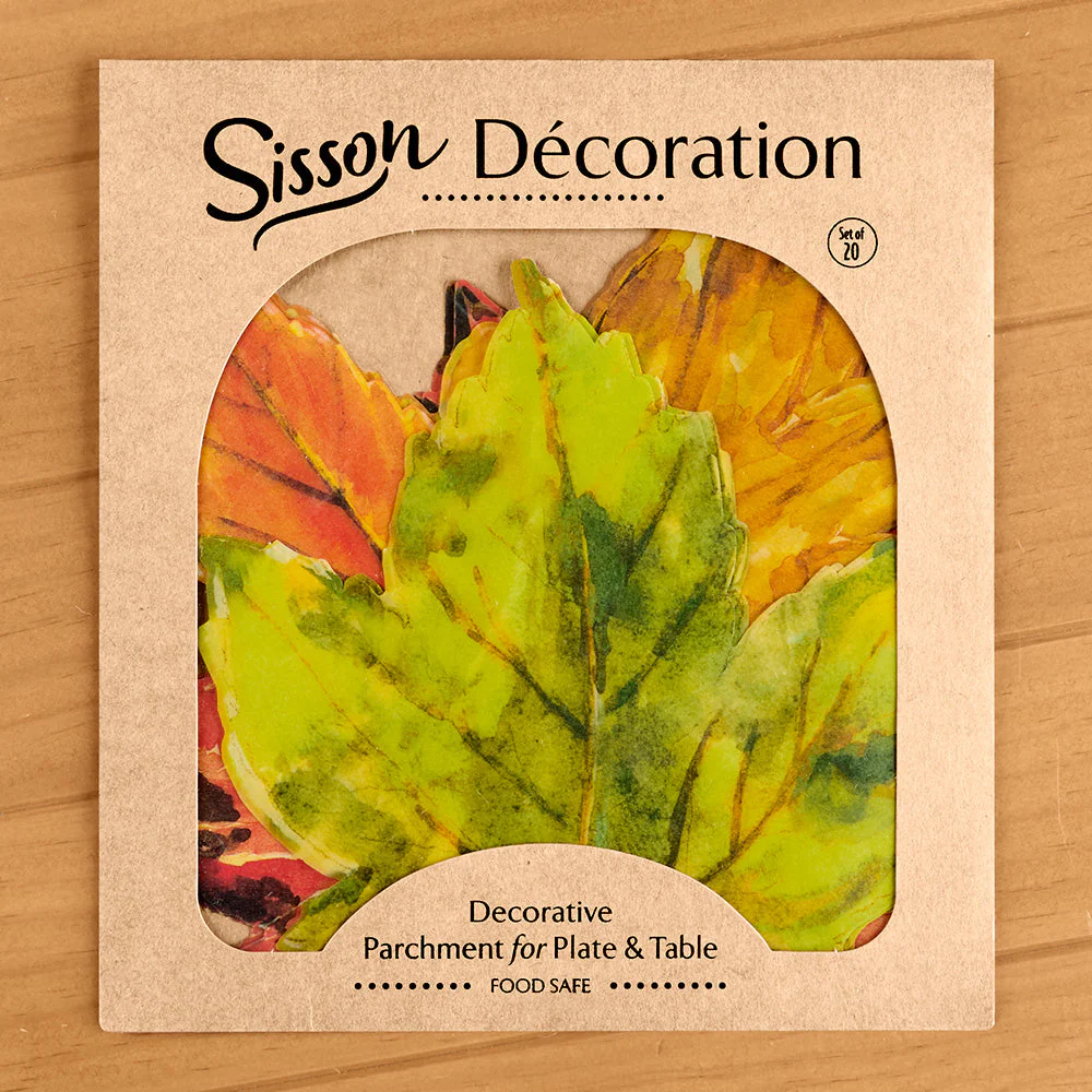 Decorative Parchment Paper Liners for Plate & Table, Leaves - Image 3