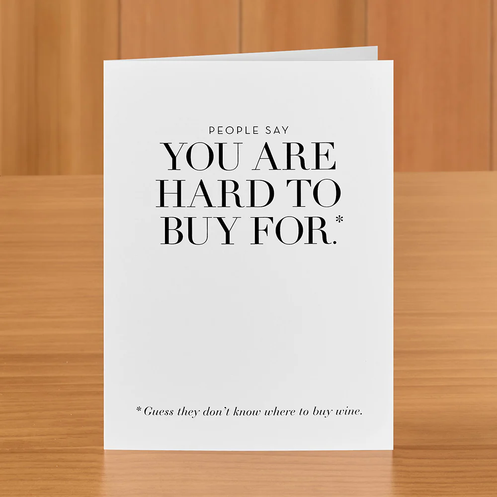 Design with Heart Birthday Card, Hard to Buy for… Buy Wine