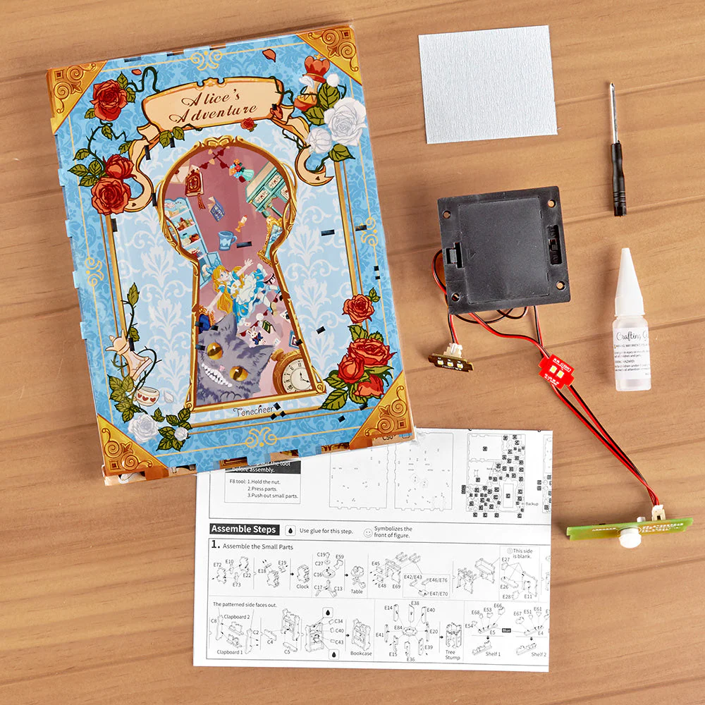 DIY Miniature Book Nook Model, Alice's Adventure - Image 2