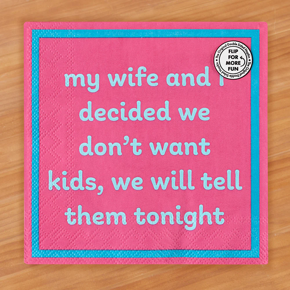 Drinks on Me Cocktail Napkins, Allergic to Kids - Image 3