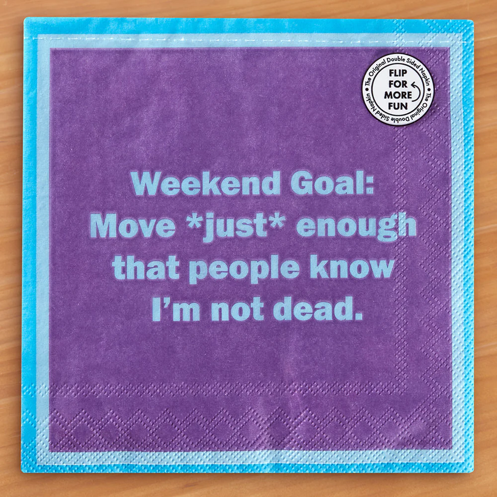 Drinks on Me Cocktail Napkins, Weekend Goal - Image 3