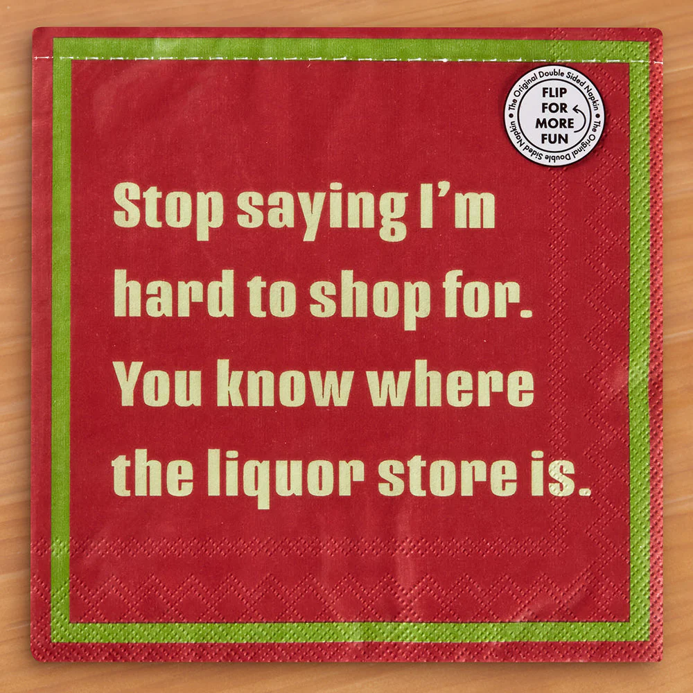 Drinks on Me Cocktail Napkins, White Christmas - Image 3