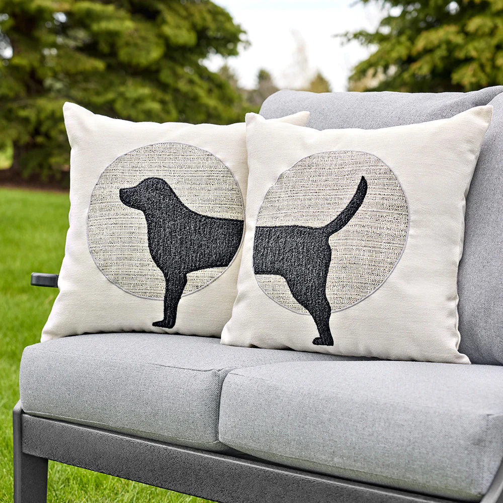 Elaine Smith Sunbrella® 20" Indoor/Outdoor Pillows, Unconditional Woof