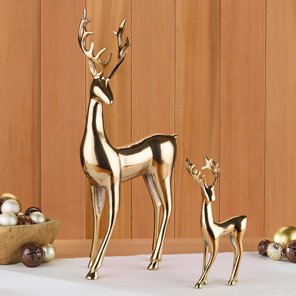 Elegant Aluminum Reindeer Figurine - Image 3