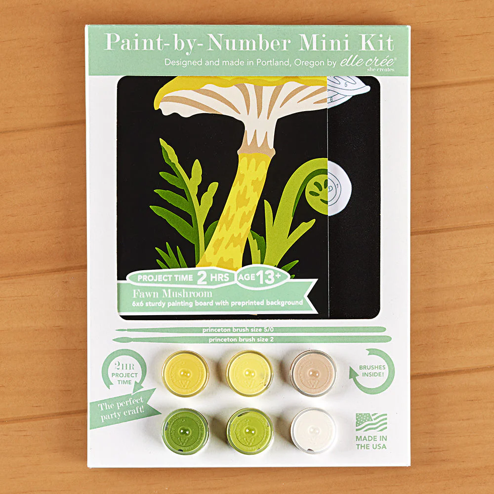 Elle Crée Paint-by-Numbers Kit, Mushrooms - Image 2
