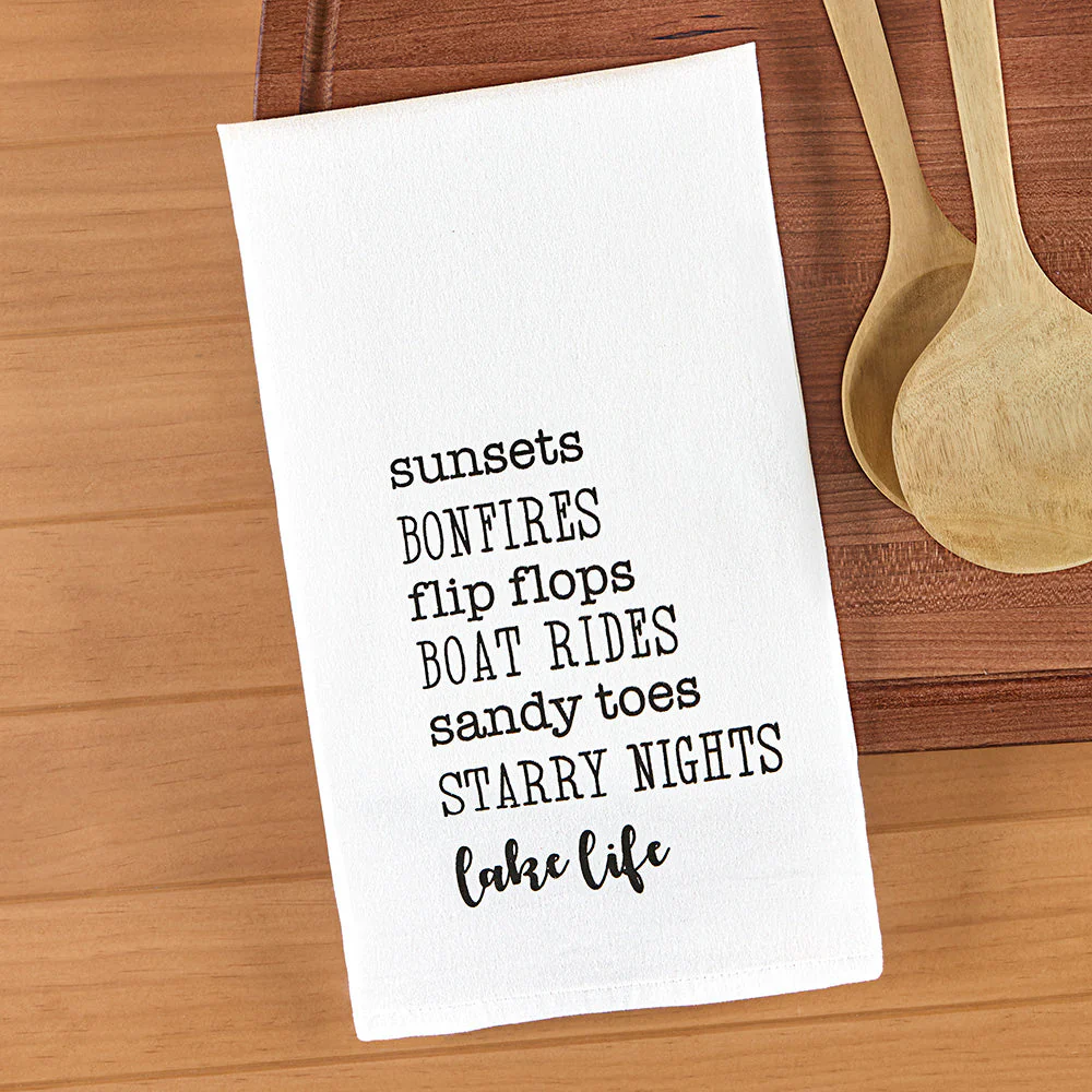 Ellembee Tea Towel, Lake Life Sunsets