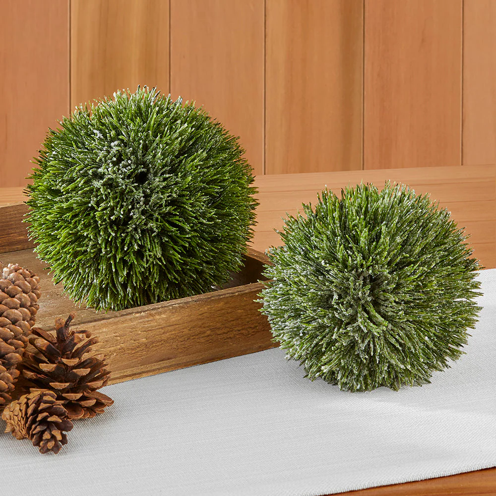 Faux Glitter Pine Orbs - Image 2