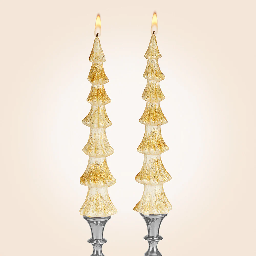 Fir Tree Beeswax Taper Candles, Box of 2 - Image 2