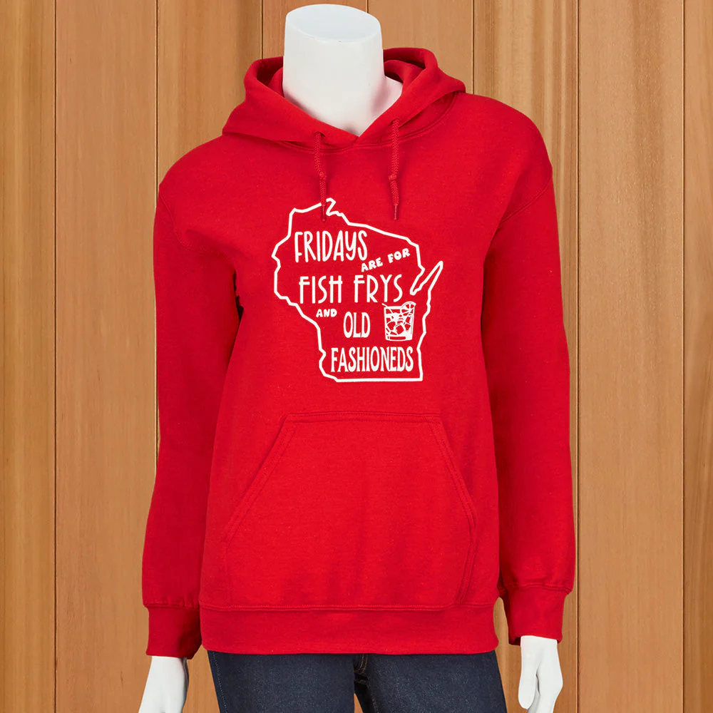 "Fish Frys and Old Fashioneds" Unisex Wisconsin Hoodie - Image 2