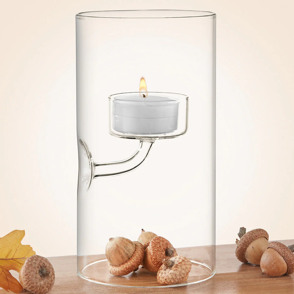 Floating Flame Glass Tealight Candleholders - Image 2