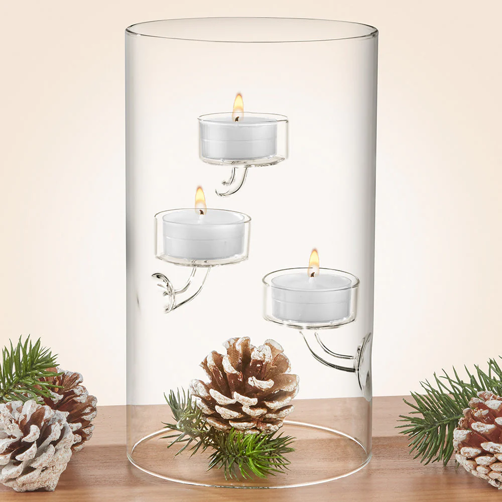 Floating Flame Glass Tealight Candleholders - Image 4