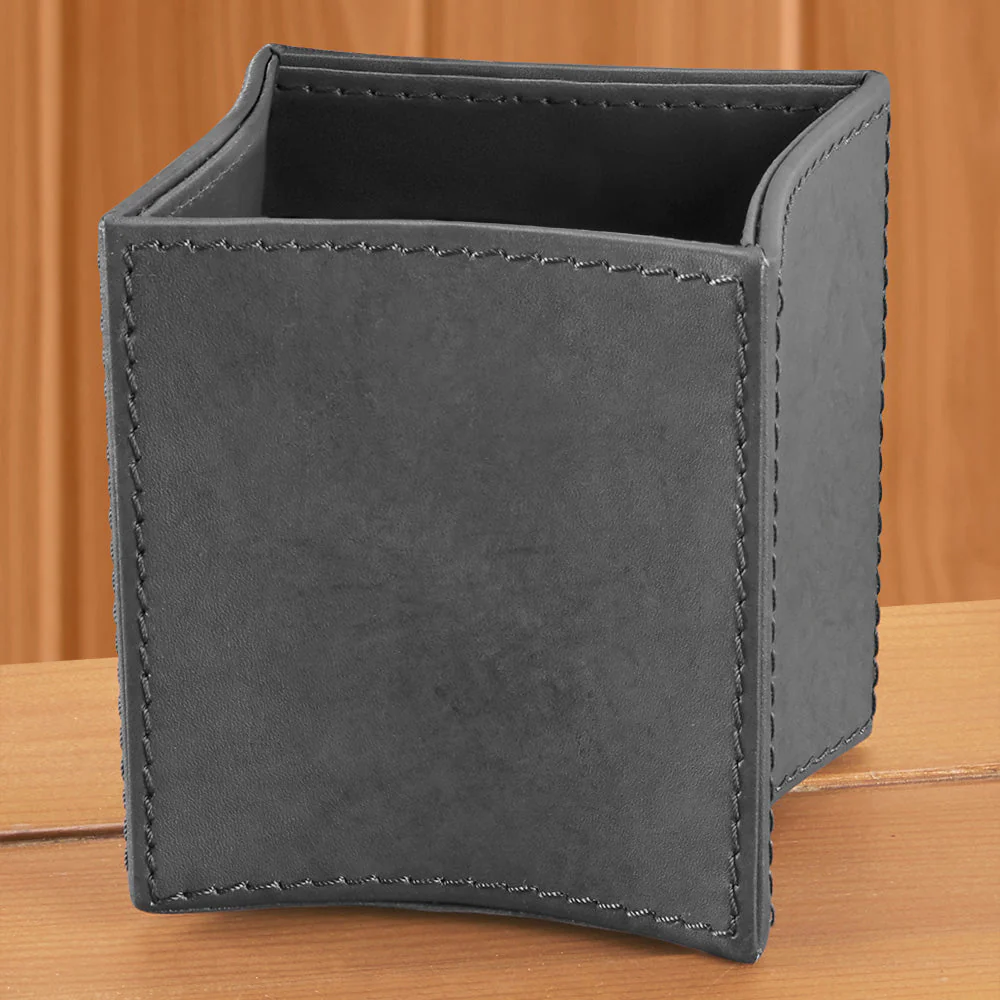 Folded Leather Pencil Cup - Image 3