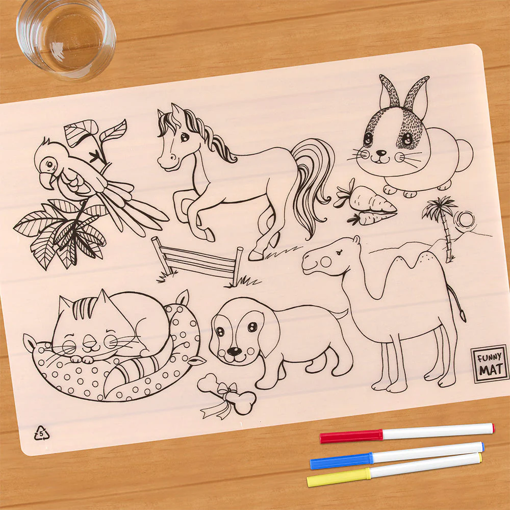 Funny Mat Washable Reusable Coloring Mats - Image 5