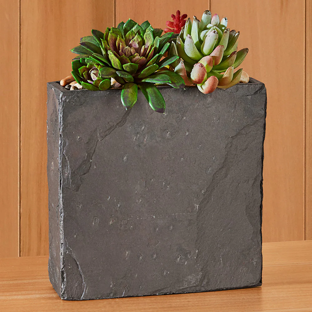 Geometric Slate Vase